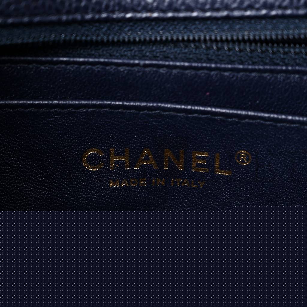Ch*el caviar quilted mini rectangular flap navy gold hardware (20.3*12.7*6.4cm)