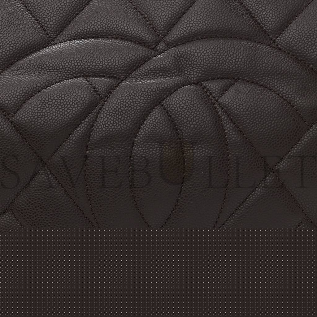Ch*el caviar quilted xl timeless cc soft tote dark brown (33*20*13cm)
