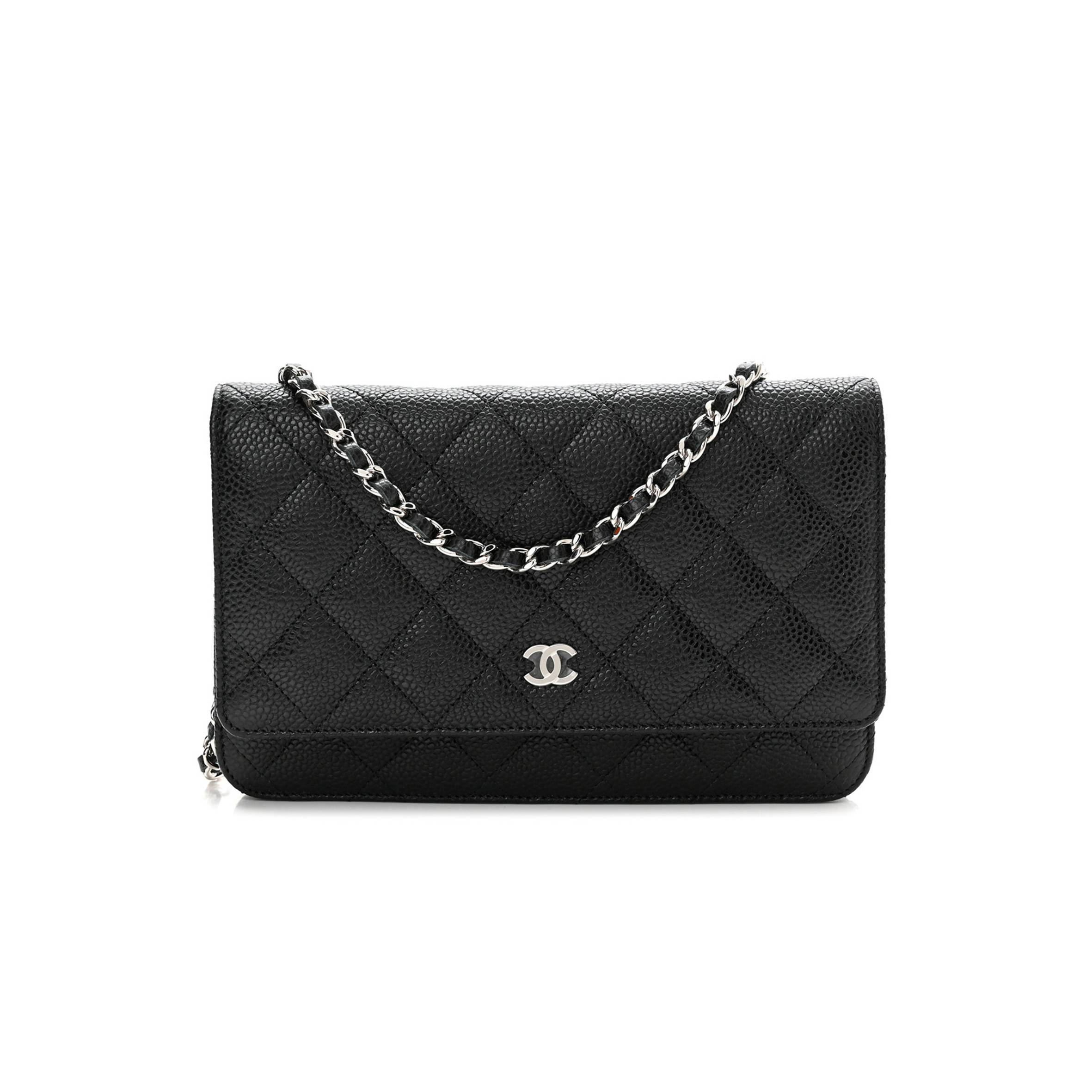 Ch*el caviar quilted large coco handle flap  black silver hardware (20*13*4cm)