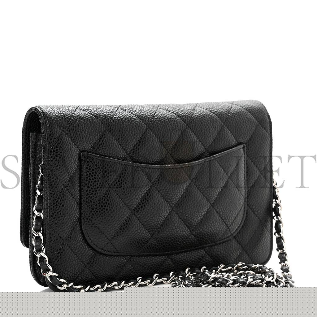 Ch*el caviar quilted large coco handle flap  black silver hardware (20*13*4cm)