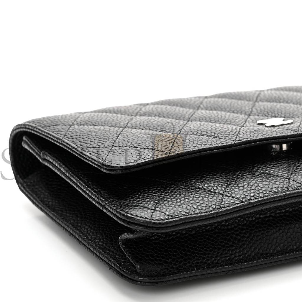 Ch*el caviar quilted large coco handle flap  black silver hardware (20*13*4cm)