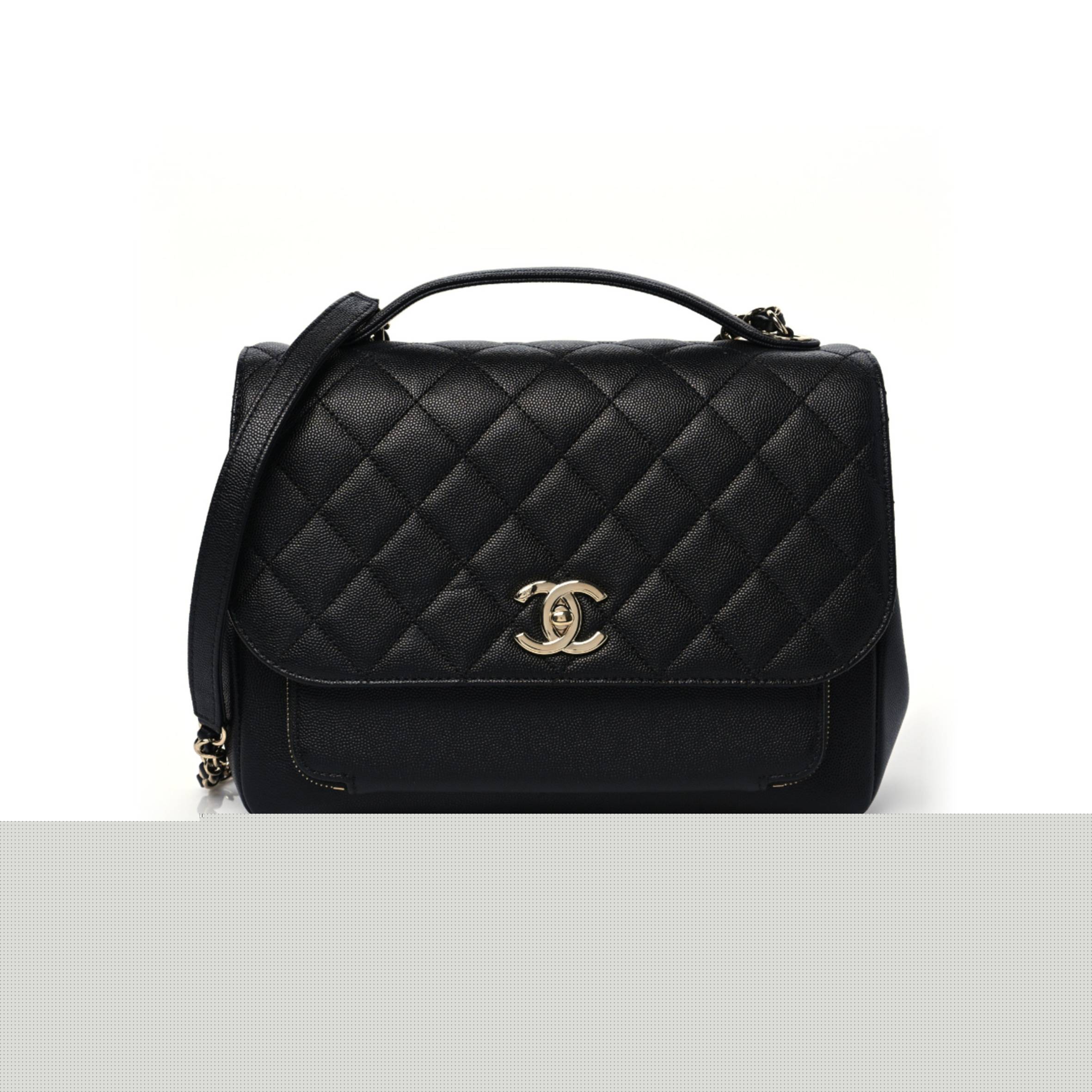 Ch*el caviar quilted large business affinity flap black rose gold hardware (27*19*9cm)