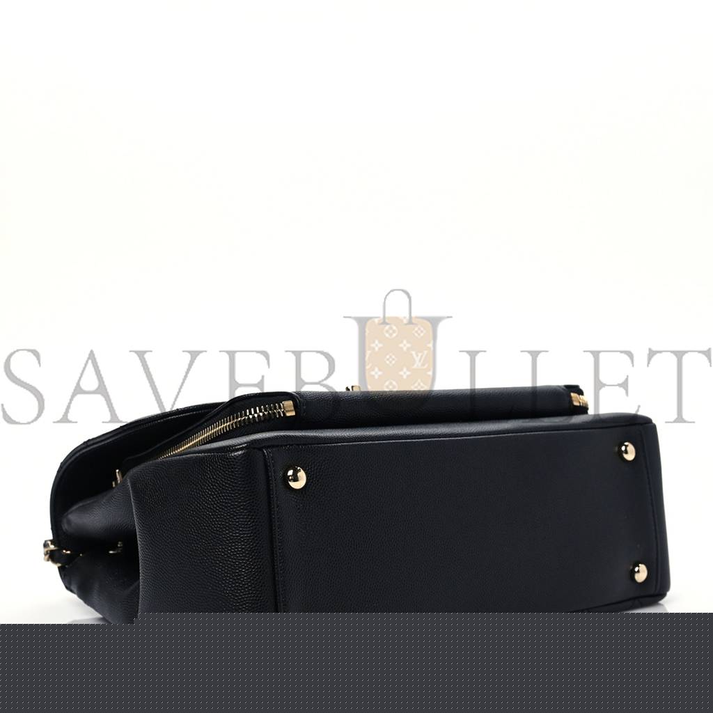 Ch*el caviar quilted large business affinity flap black rose gold hardware (27*19*9cm)