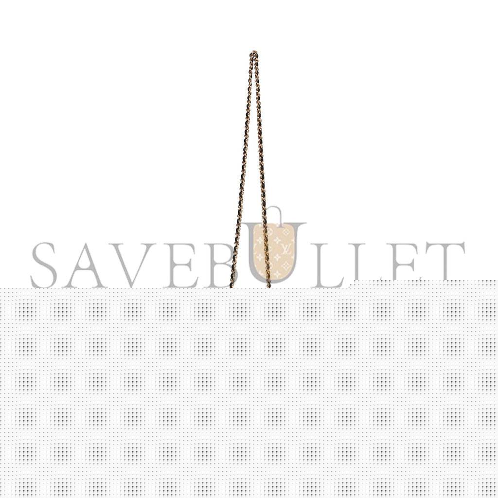 Ch*el pearl crush mini square flap bag black lambskin antique gold hardware (17*14*8cm)