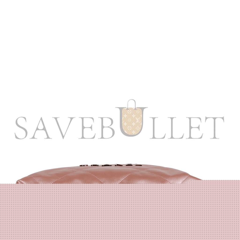Ch*el small 22 bag copper calfskin rose gold hardware (37*35*7cm)