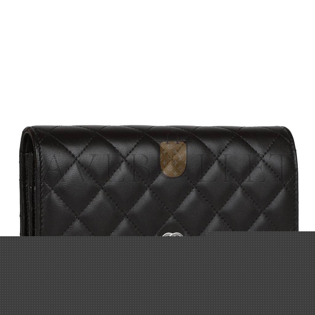 Ch*el wallet on chain woc black lambskin silver hardware (19*12*4cm)