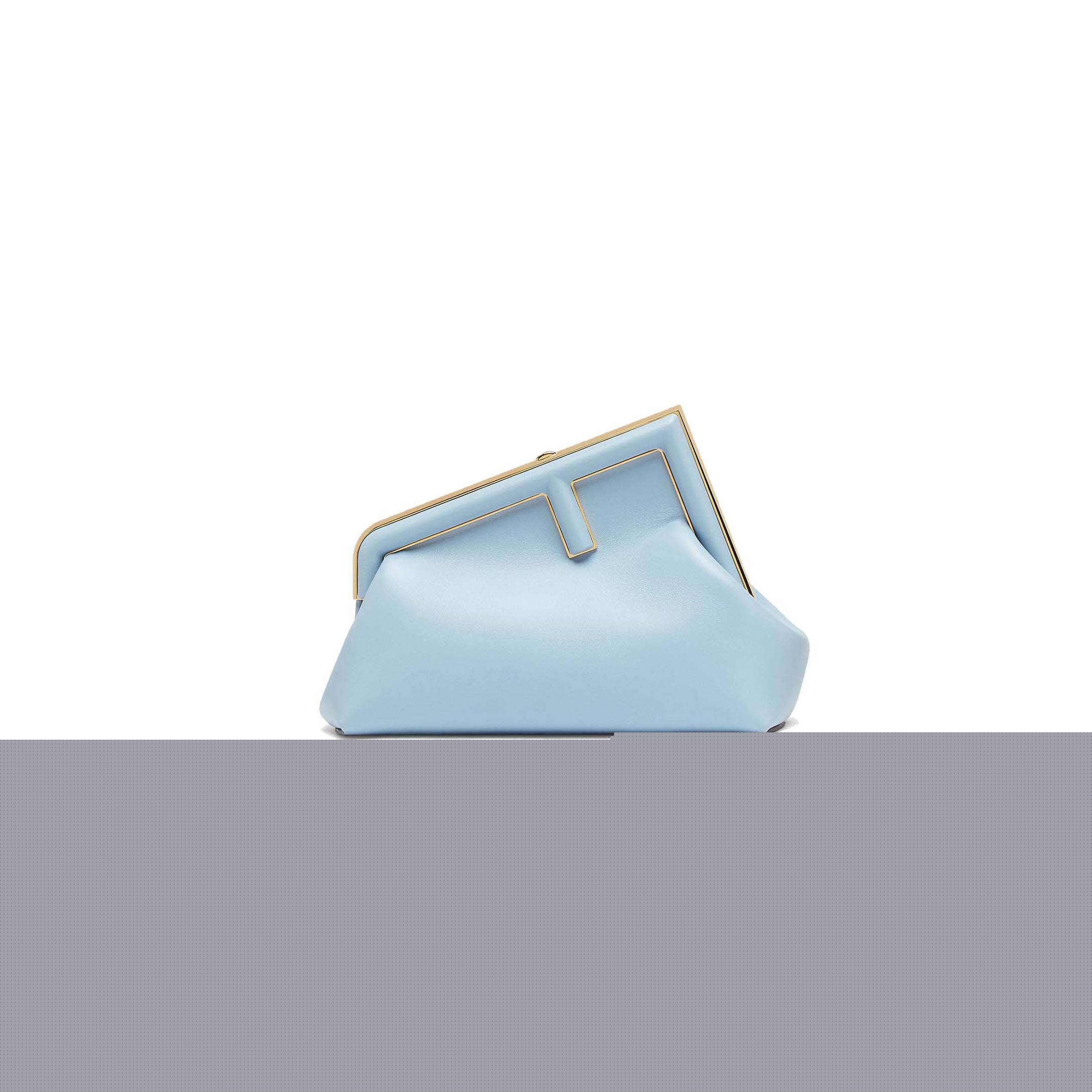 F**di first small - light blue leather bag 8bp129abvef1993 (26*18*9.5cm)