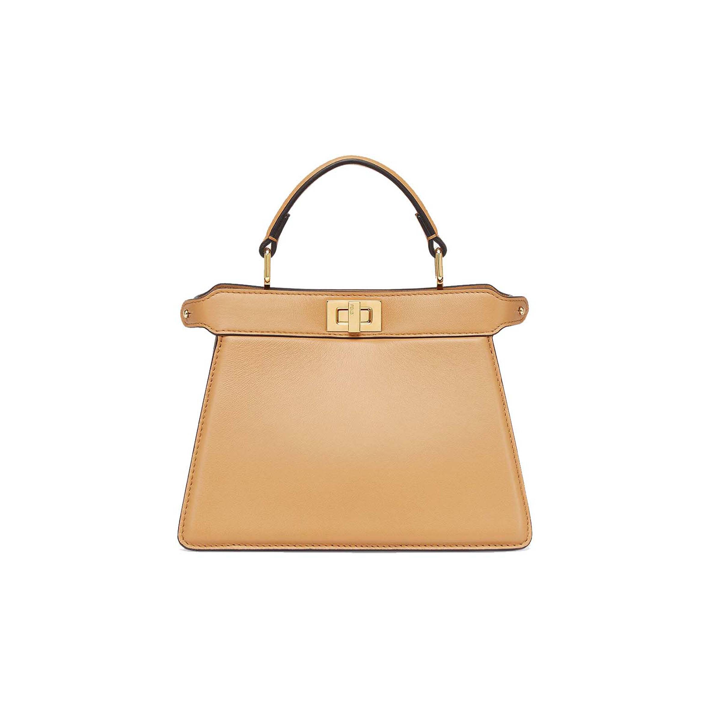F**di peekaboo iseeu petite - beige padded nappa leather bag 8bn335abvef15kr (20*15.5*11cm)