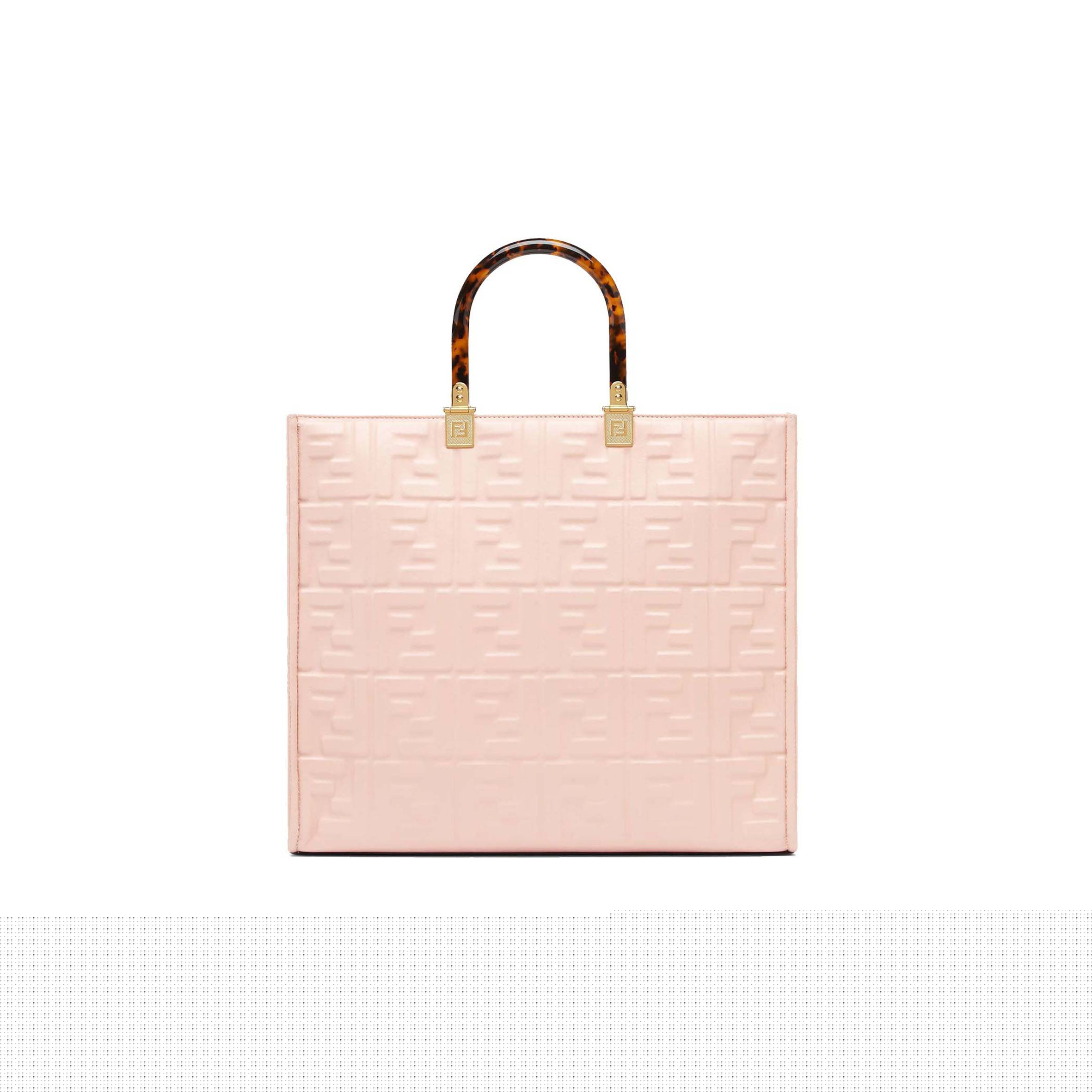 F**di sunshine medium - pink leather shopper 8bh386amcvf0j2f (35*31*17cm)