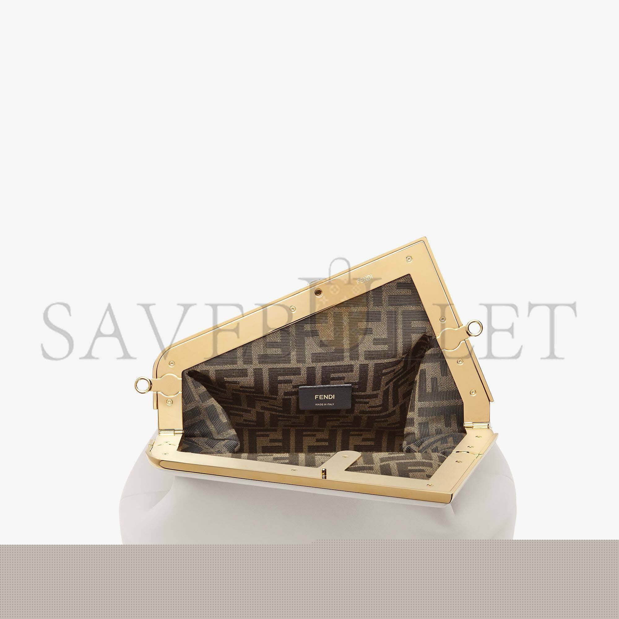 F**di first medium - light gray leather bag 8bp127abvef1c76 (32.5*23.5*15cm)