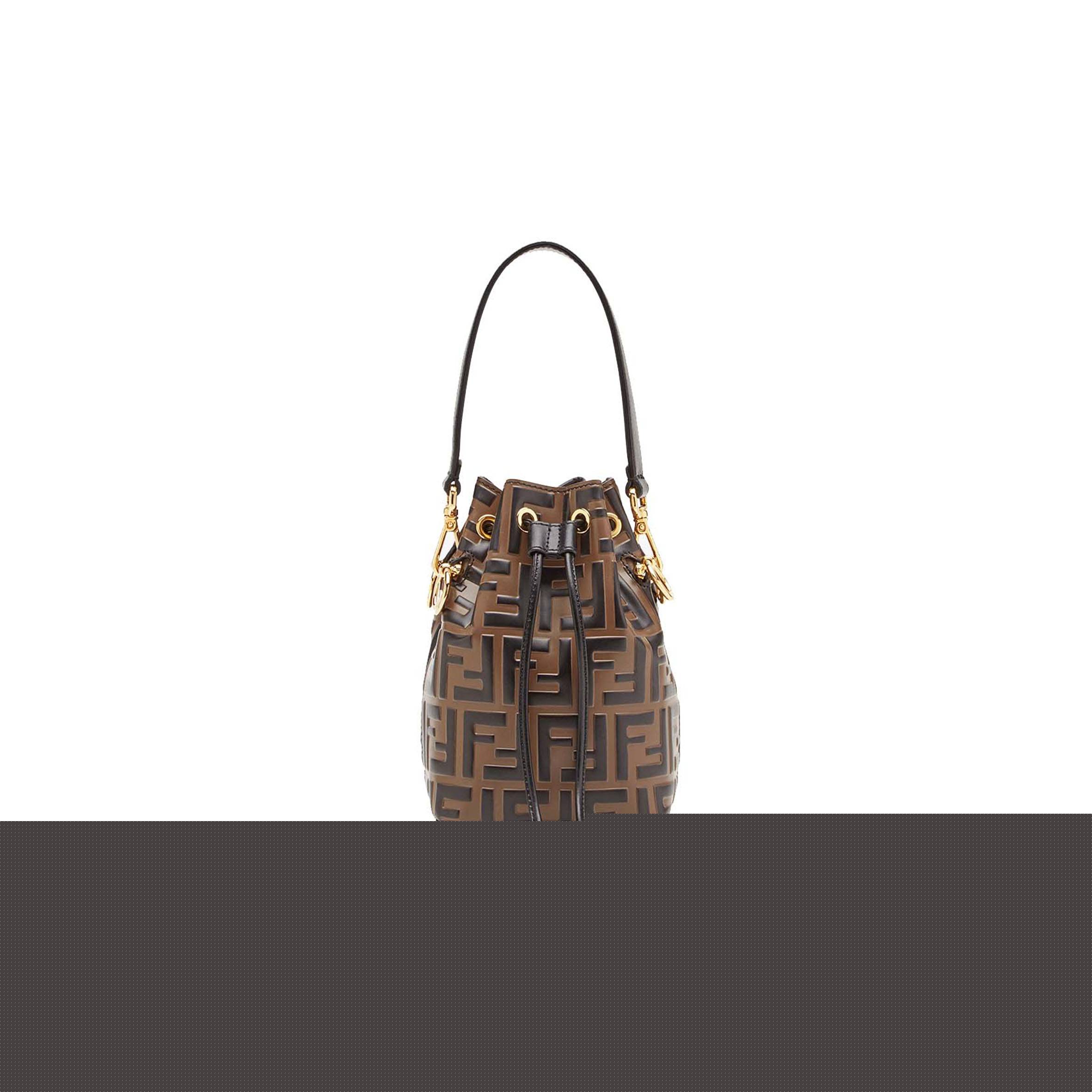 F**di mon tresor - brown leather mini bag 8bs010a659f13vk (18*12*10cm)