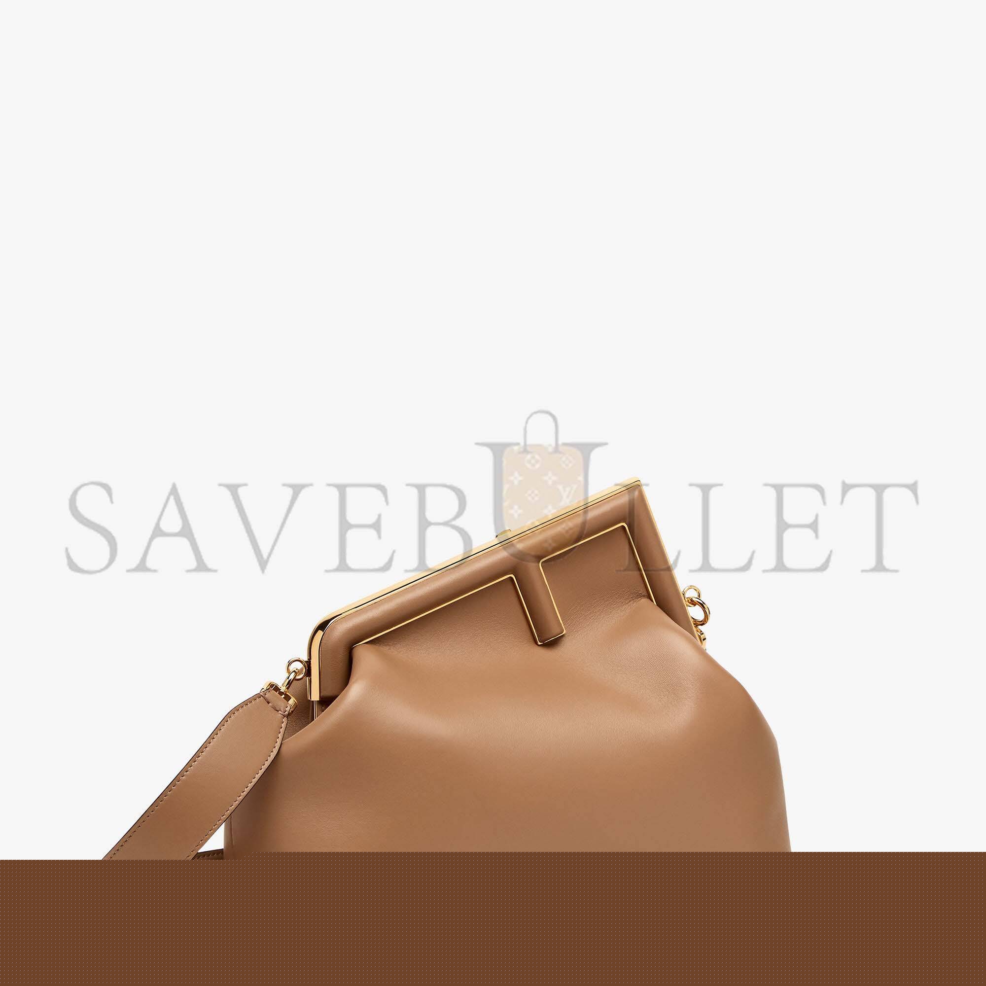F**di first medium - beige leather bag 8bp127abvef11wp (32.5*23.5*15cm)