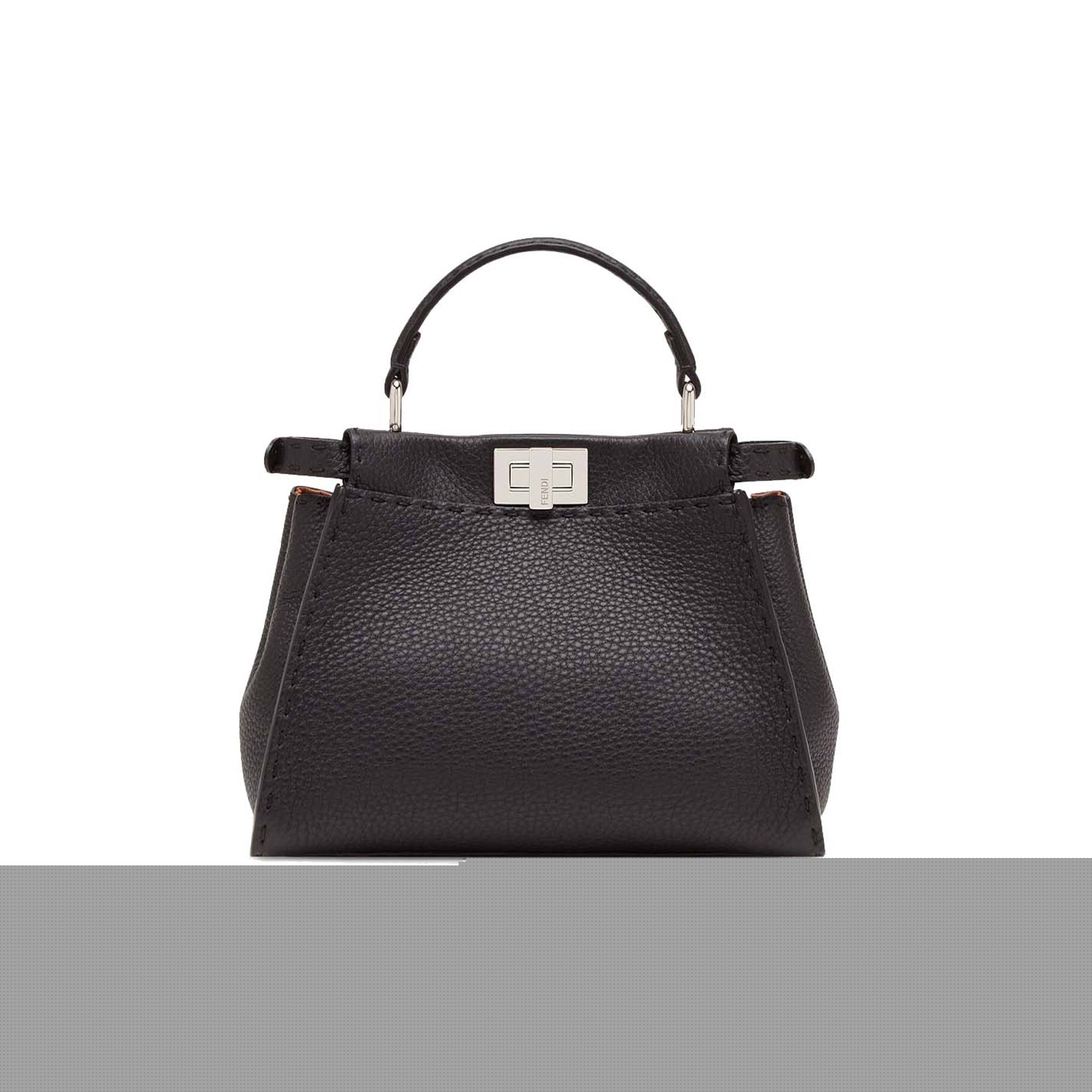 F**di peekaboo mini - black selleria bag 8bn244q0jf0e66 (23*18*11cm)
