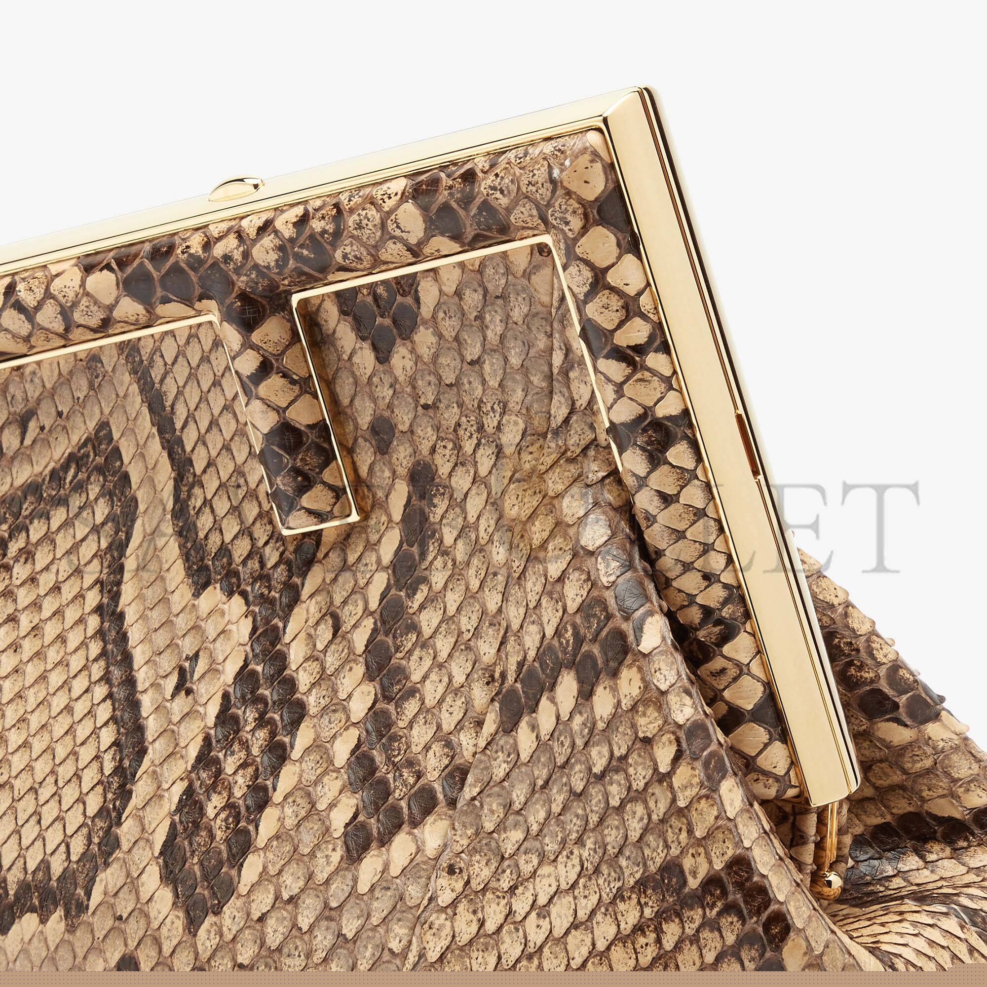 F**di first small - brown python leather bag 8bp129a0zff0c89 (26*18*9.5cm)
