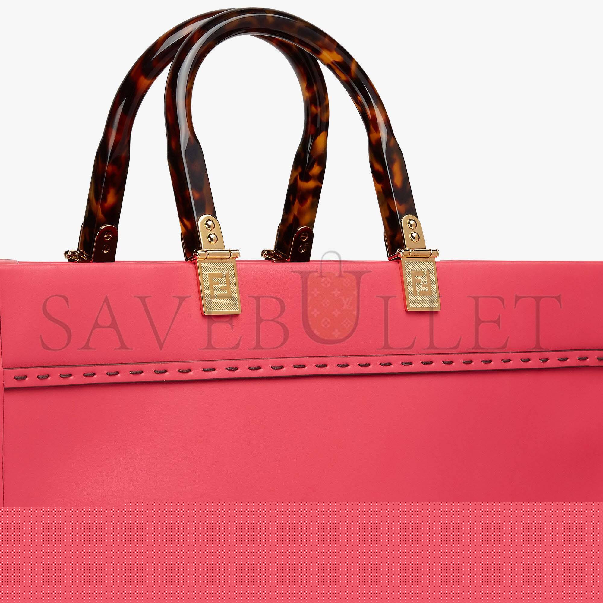 F**di sunshine medium - fuchsia leather shopper 8bh386abvlf1hb7 (35*31*17cm)