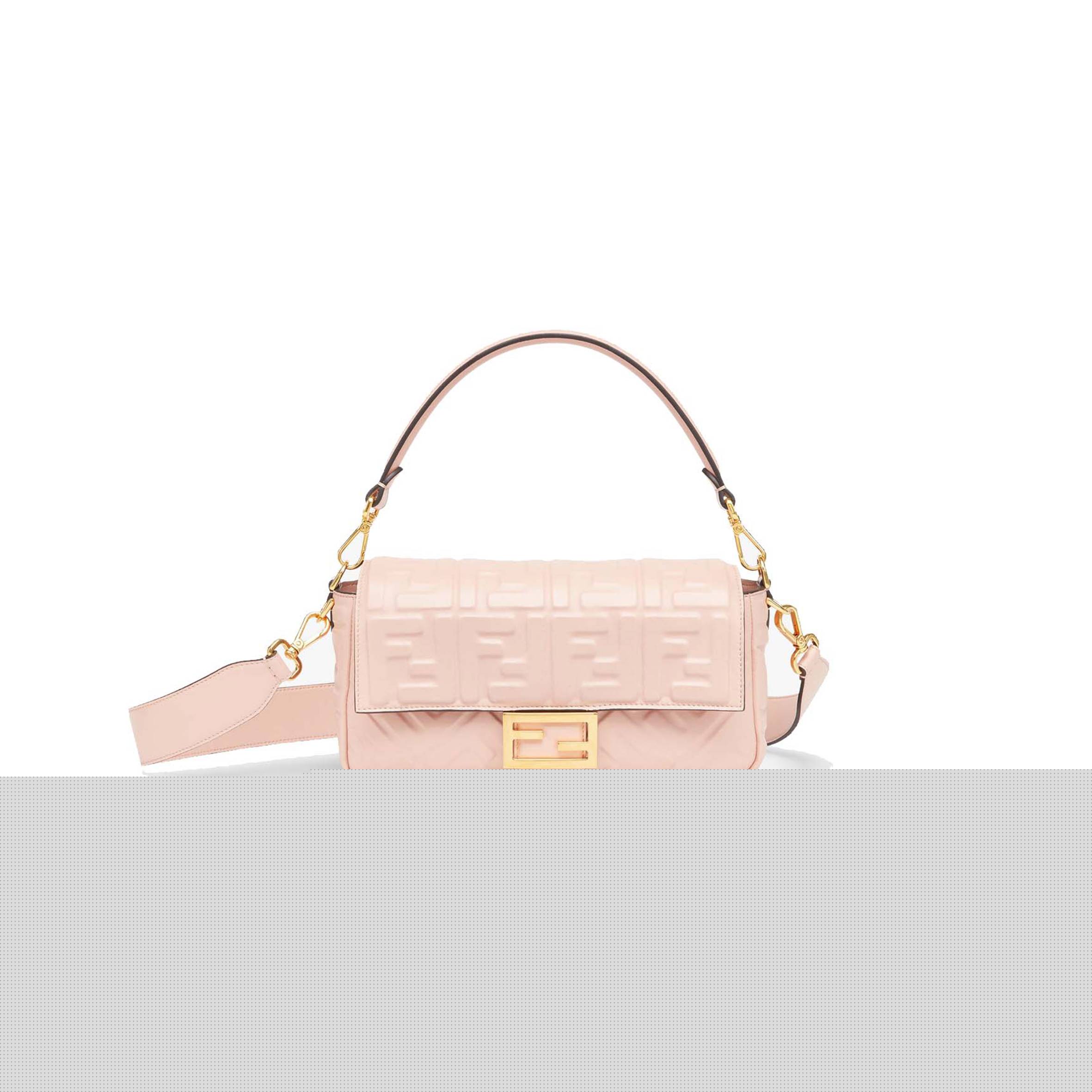F**di baguette - pink nappa leather bag 8br600a72vf1jcj (27*15*6cm)