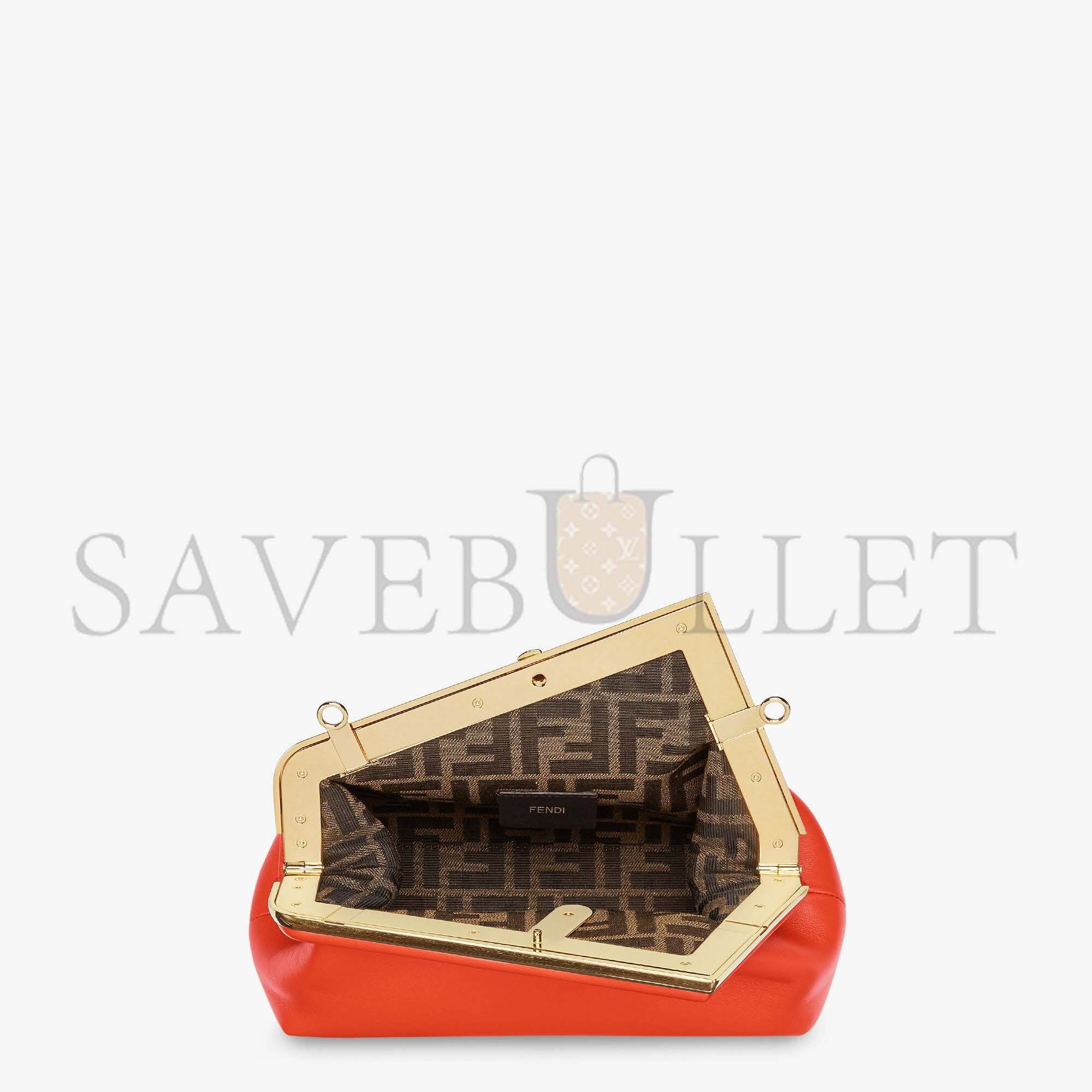 F**di first small - red leather bag 8bp129abvef0c3q (26*18*9.5cm)
