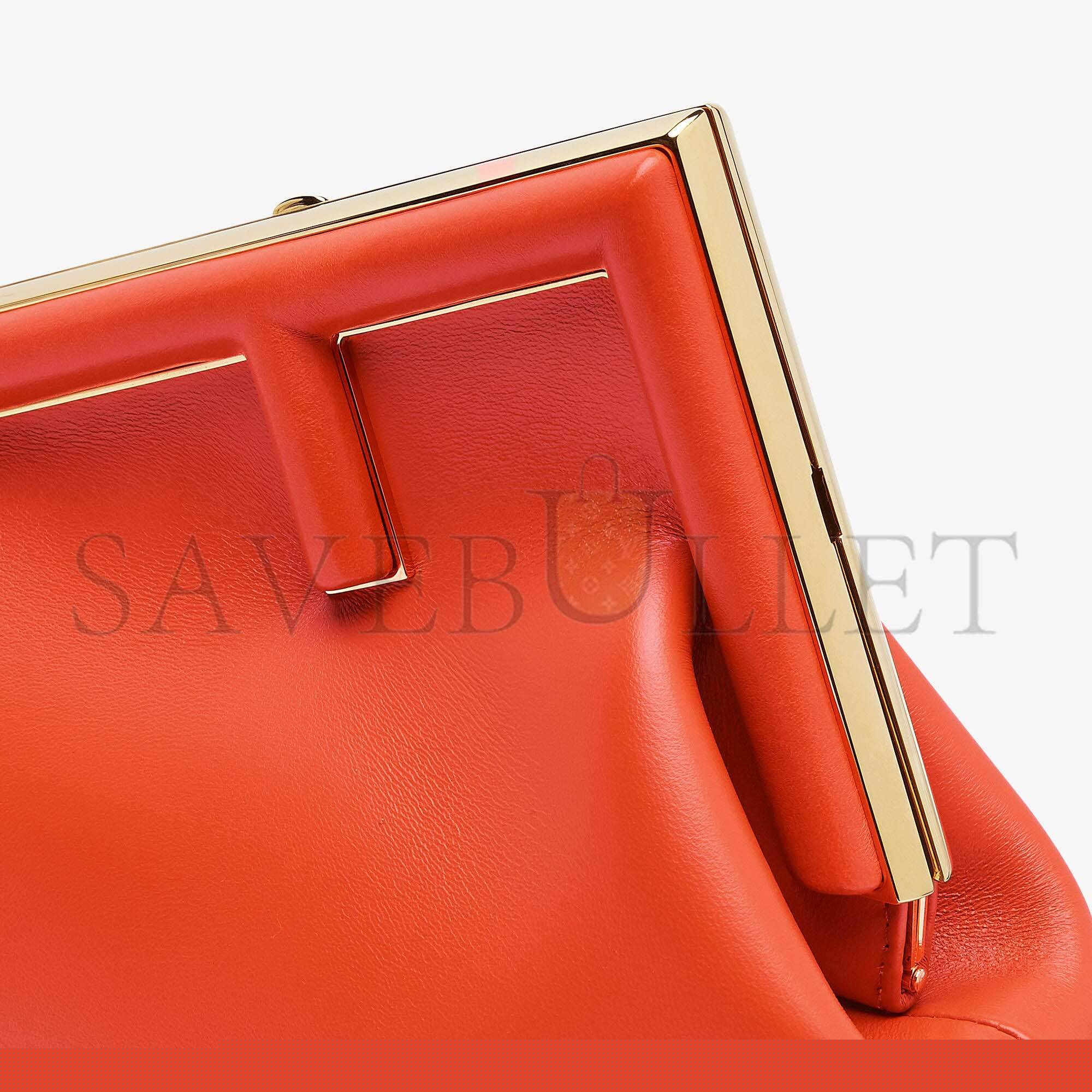 F**di first small - red leather bag 8bp129abvef0c3q (26*18*9.5cm)