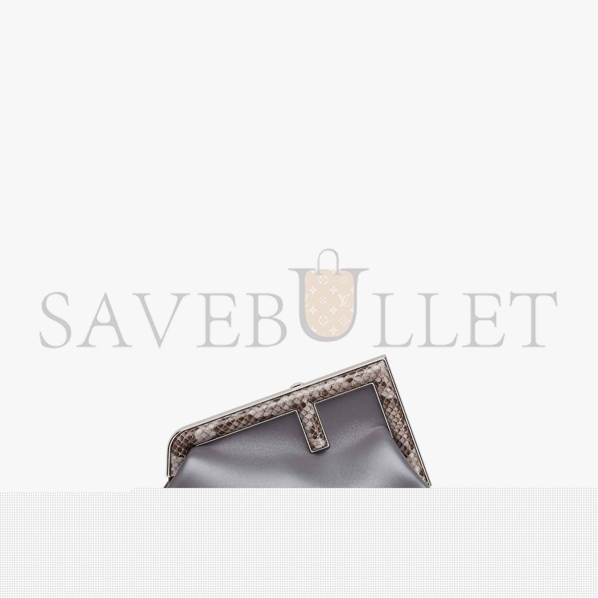 F**di first small - python and dark gray leather bag 8bp129agwrf1i00 (26*18*9.5cm)