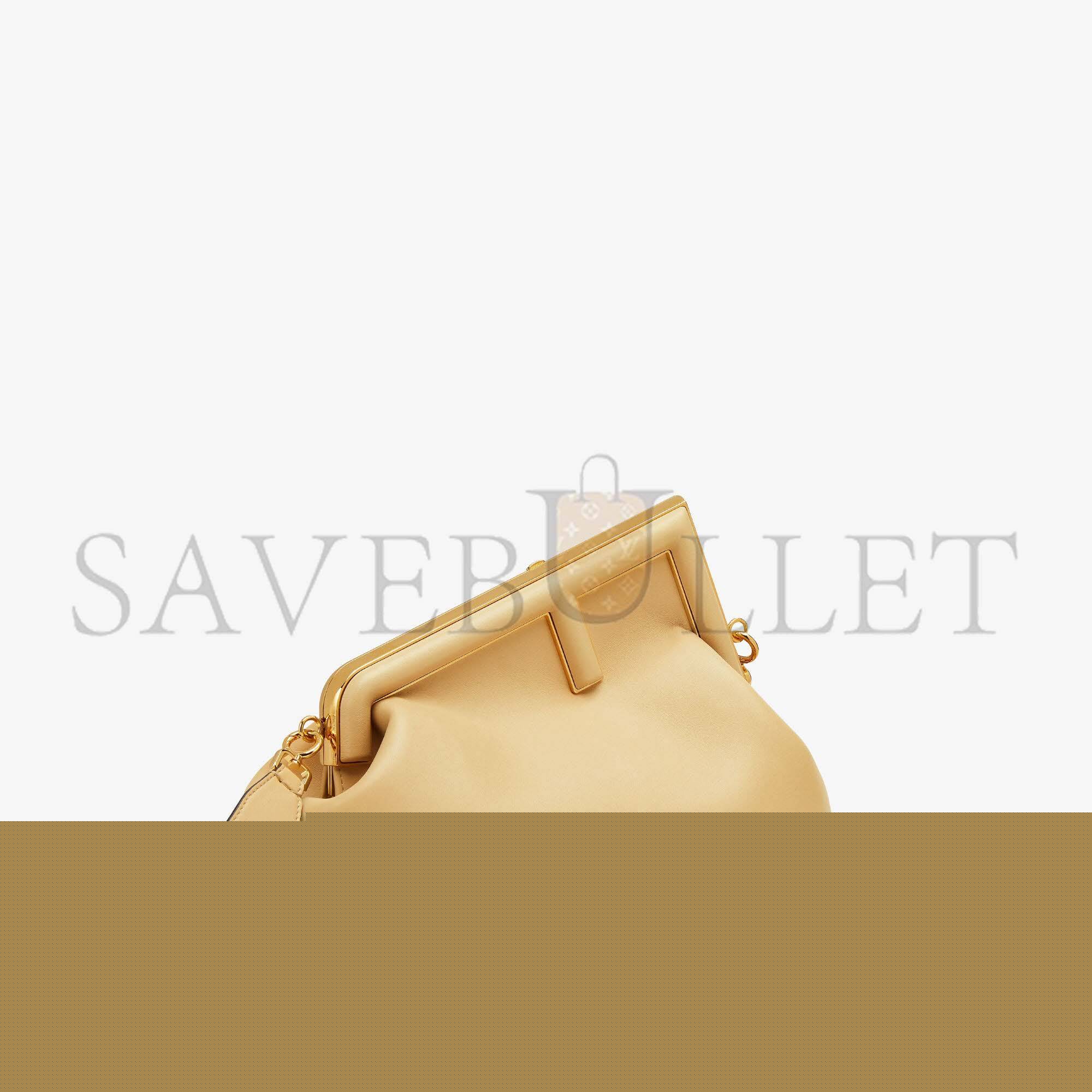 F**di first medium - sand-colored leather bag 8bp127abvef1i2a (32.5*23.5*15cm)