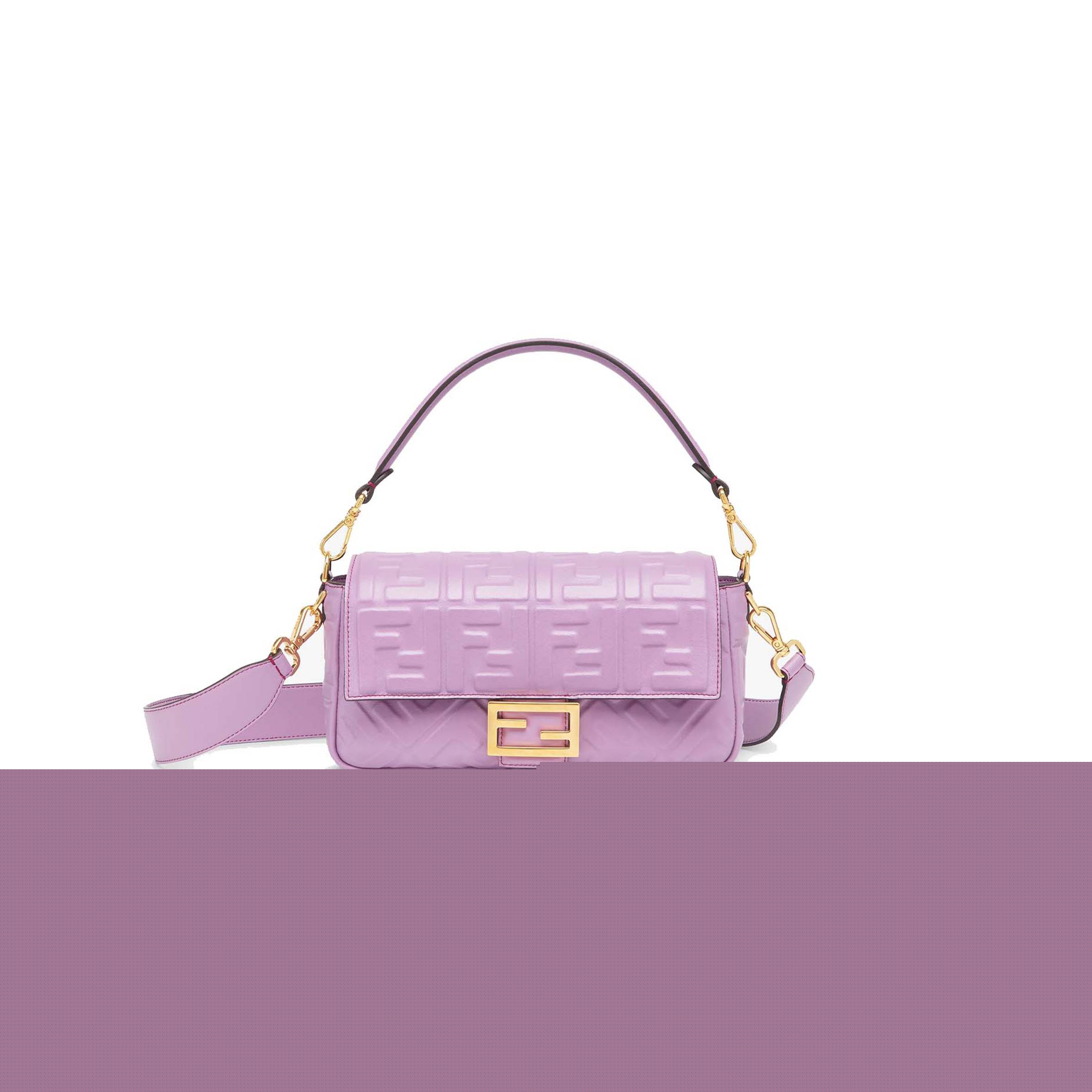 F**di baguette - lilac nappa leather bag 8br600a72vf1jcl (27*15*6cm)