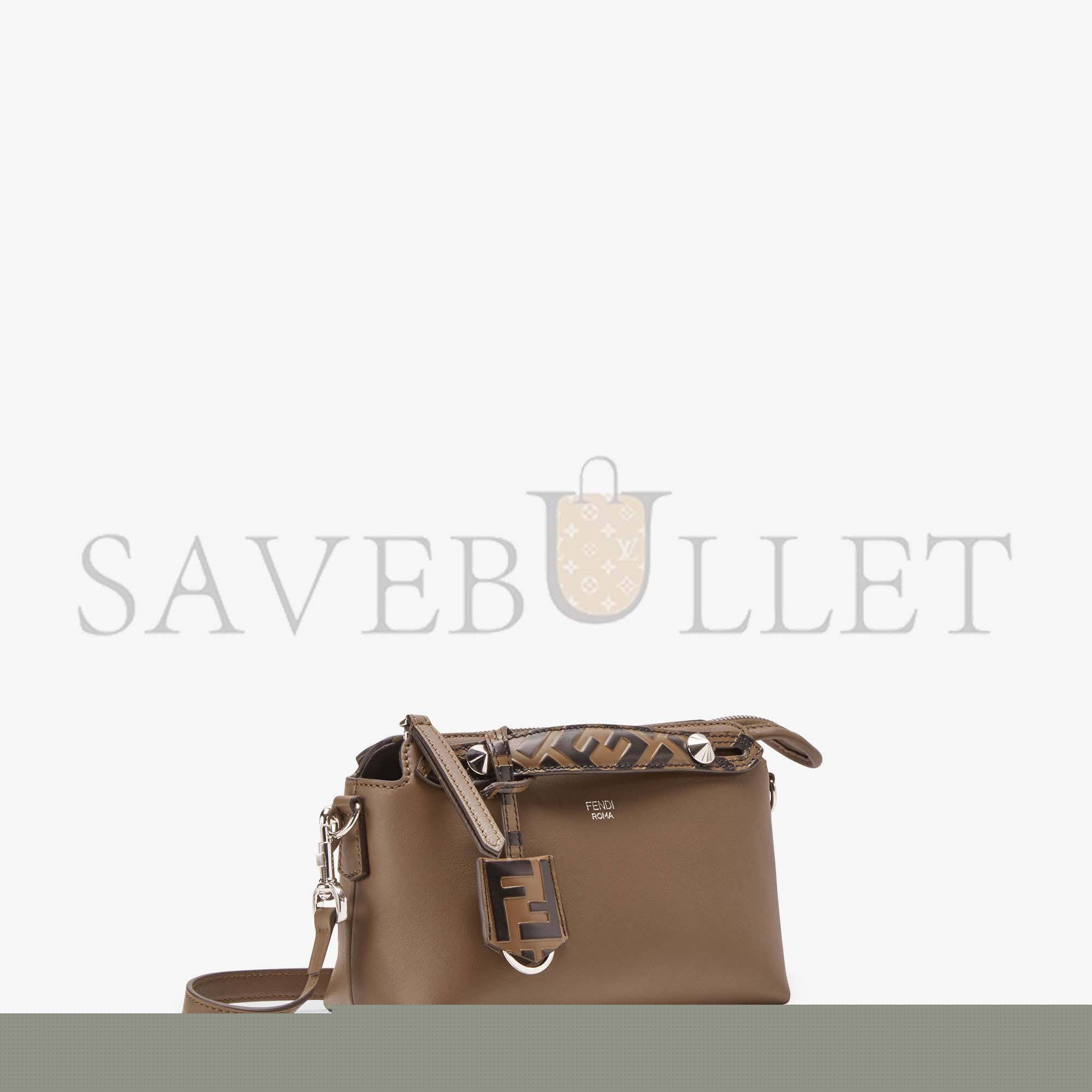 F**di by the way mini - small brown leather boston bag 8bl145a6cof0h3c (21*12.5*9.5cm)