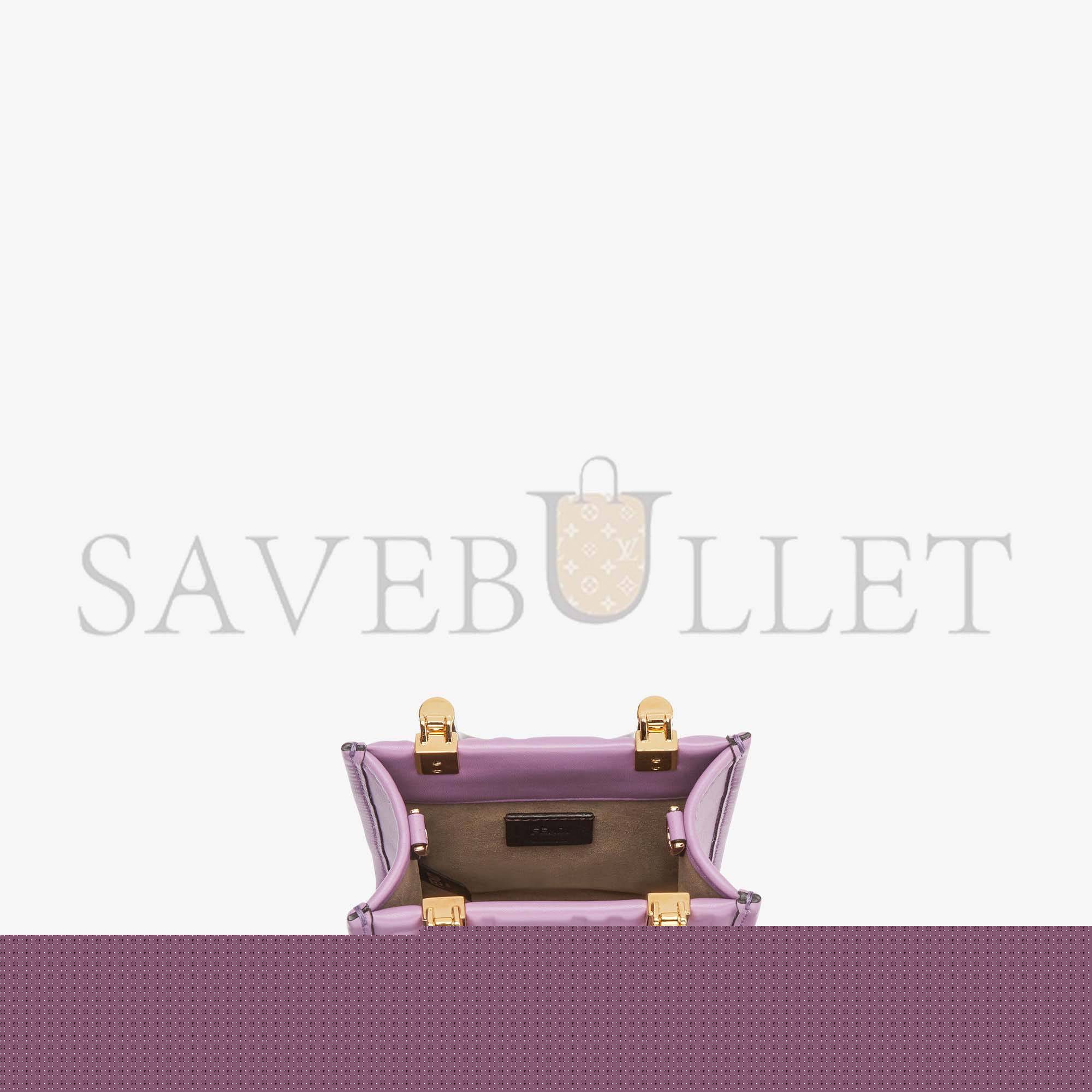 F**di mini sunshine shopper - purple leather mini-bag 8bs051amcif1jco (18*13*6.5cm)