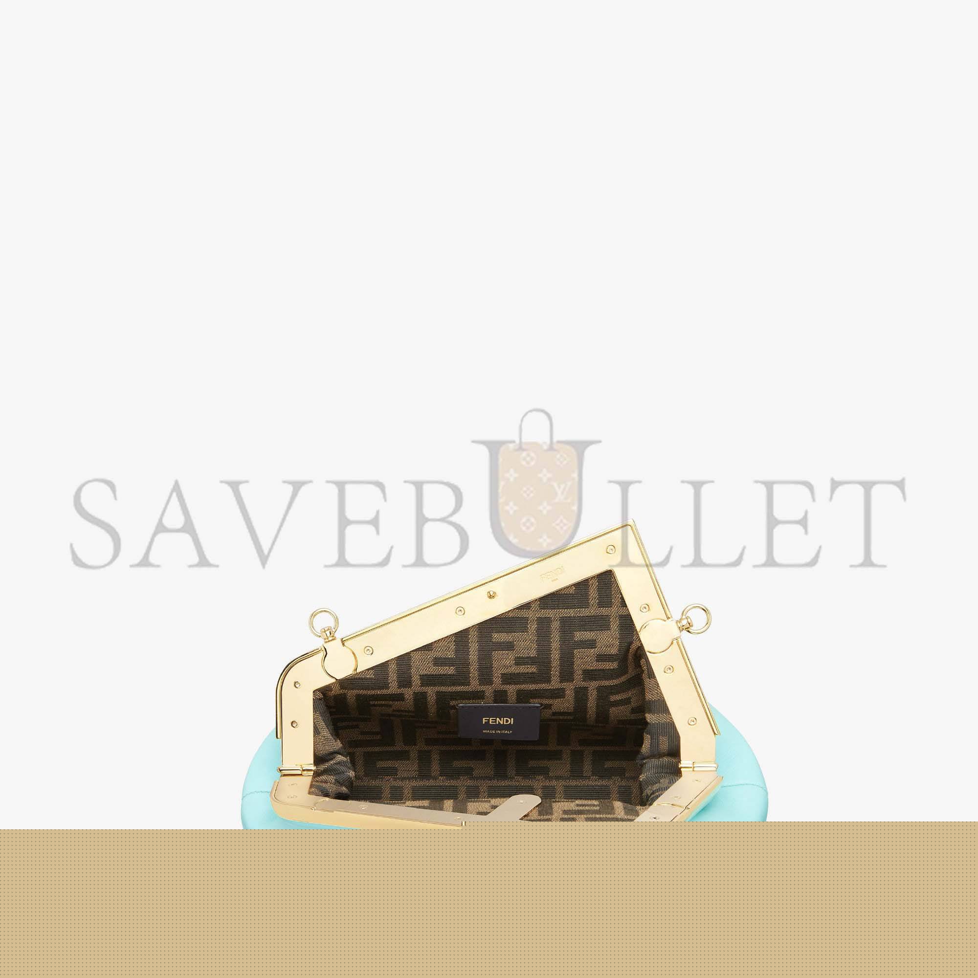 F**di first small - turquoise leather bag 8bp129abvef1jtx (26*18*9.5cm)