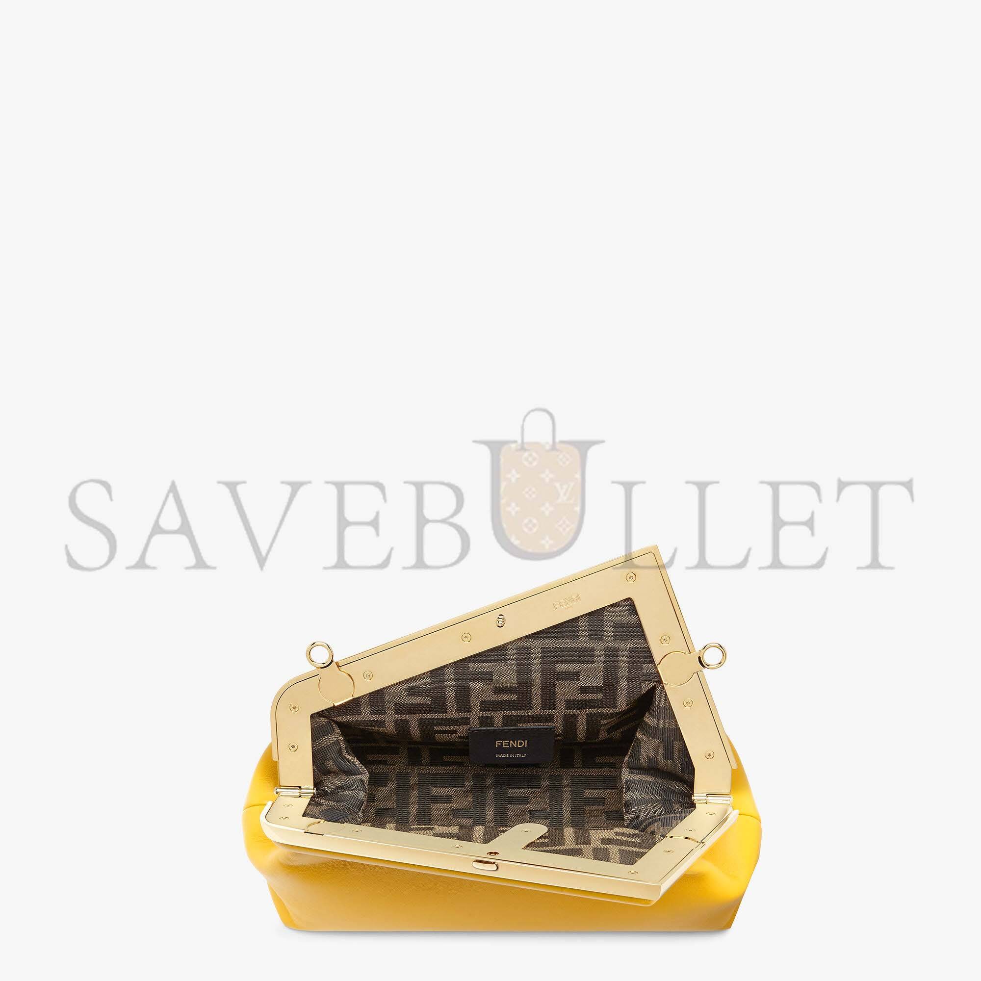 F**di first small - yellow leather bag 8bp129abvef192e (26*18*9.5cm)