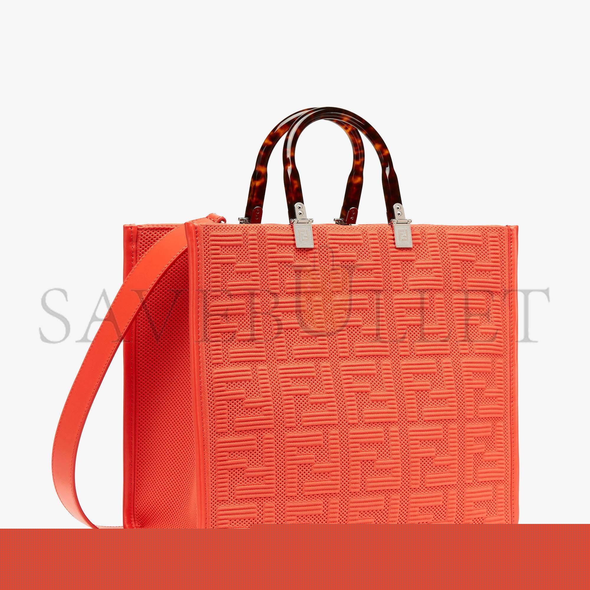F**di sunshine medium - red ff fabric shopper 8bh386ahwcf0pg3 (35*31*17cm)