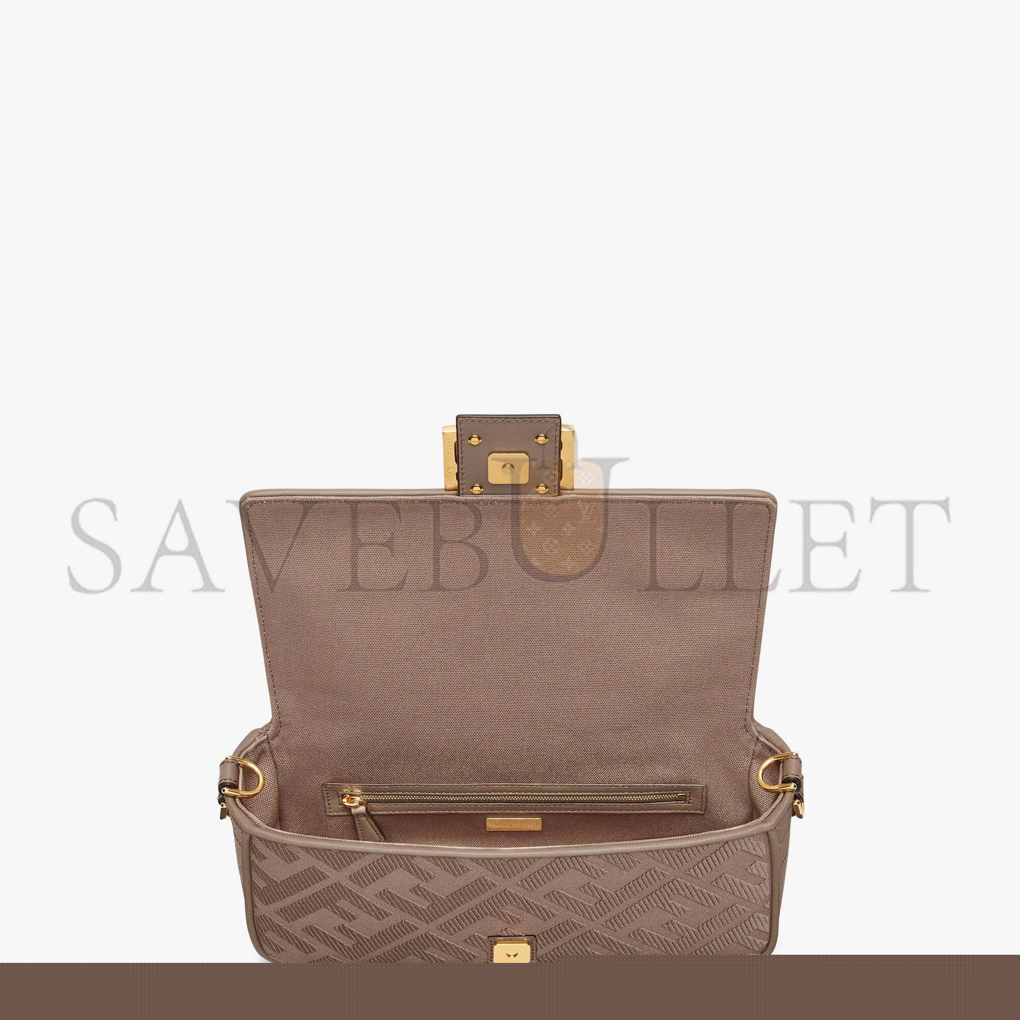 F**di baguette - gray ff canvas bag 8br600ac9of1f7m (27*15*6cm)