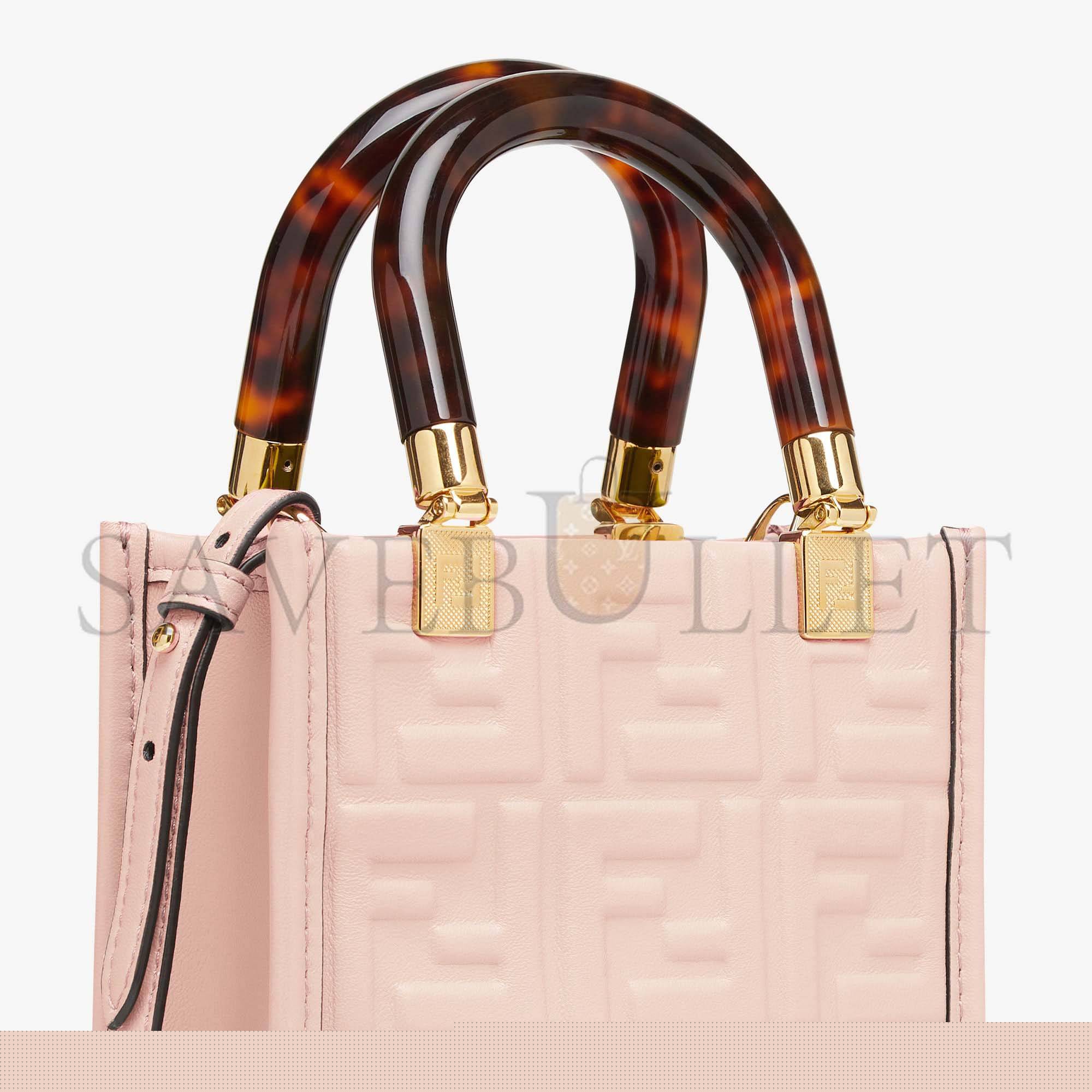 F**di mini sunshine shopper - pink leather mini-bag 8bs051amcif0j2f (18*13*6.5cm)