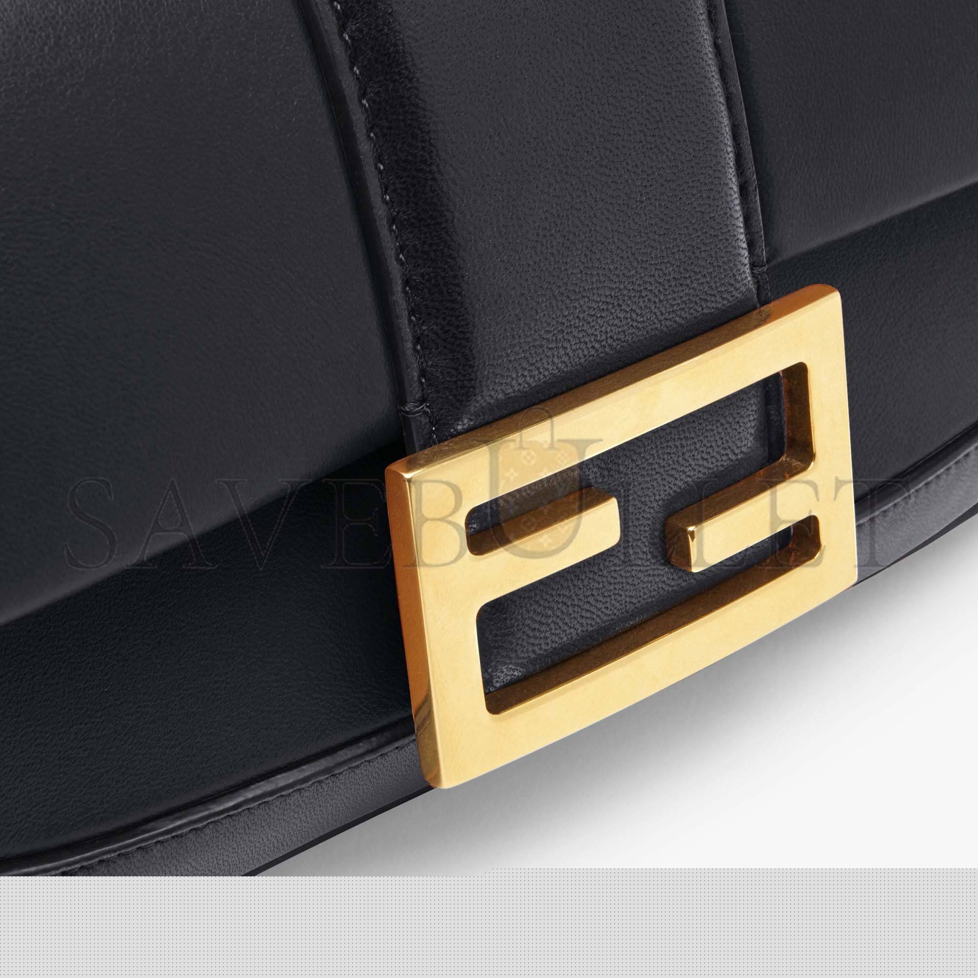 F**di mini baguette chain - black nappa leather bag 8bs045acnxf15zw (19*11.5*4cm)