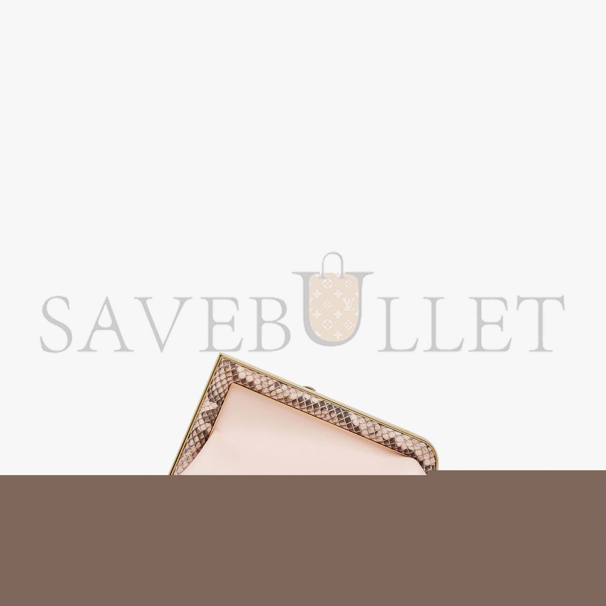 F**di first small - pink leather and python leather bag 8bp129akkuf1hoq (26*18*9.5cm)