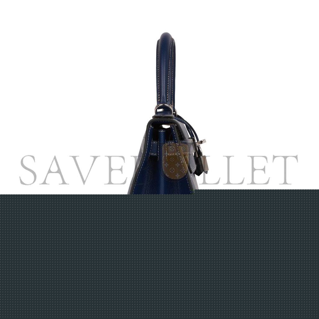 H**mes special order (hss) kelly sellier 28 bleu indigo epsom palladium hardware (28*22*10cm)