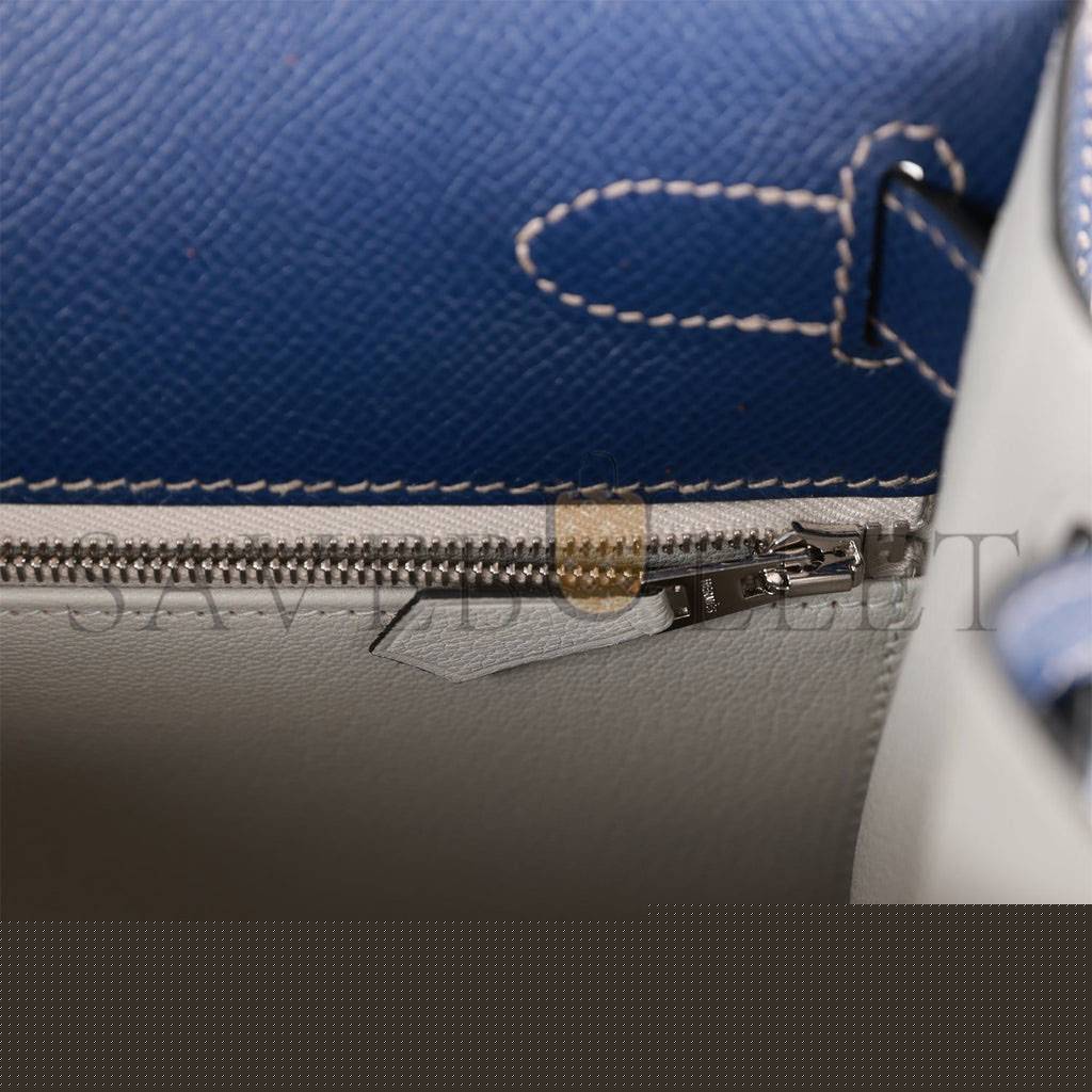 H**mes special order (hss) kelly sellier 28 bleu indigo epsom palladium hardware (28*22*10cm)