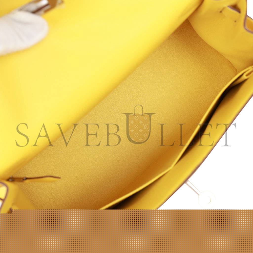 H**mes kelly sellier 28 jaune de naples epsom palladium hardware (28*22*10cm)
