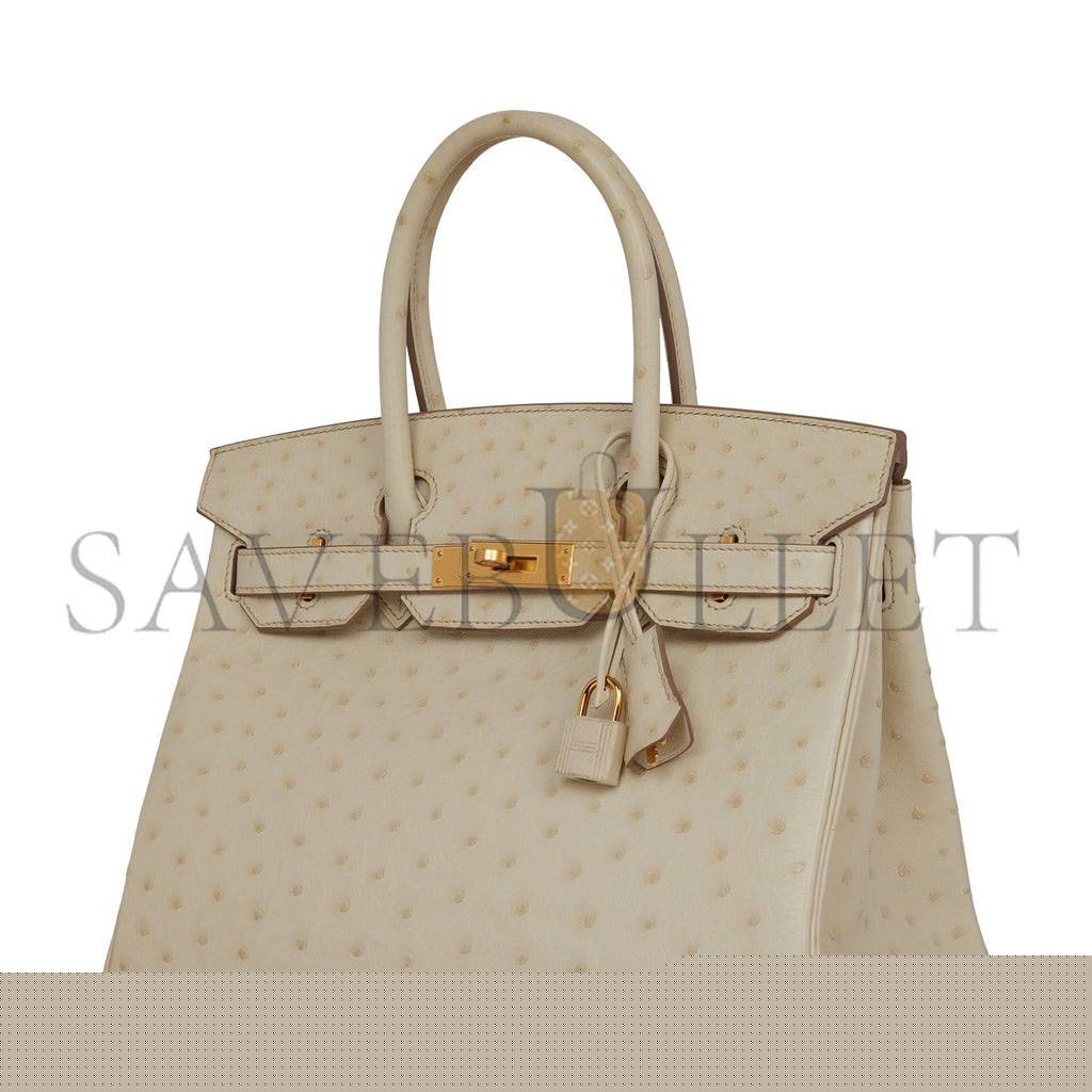 H**mes birkin 30 beton ostrich gold hardware (30cm)