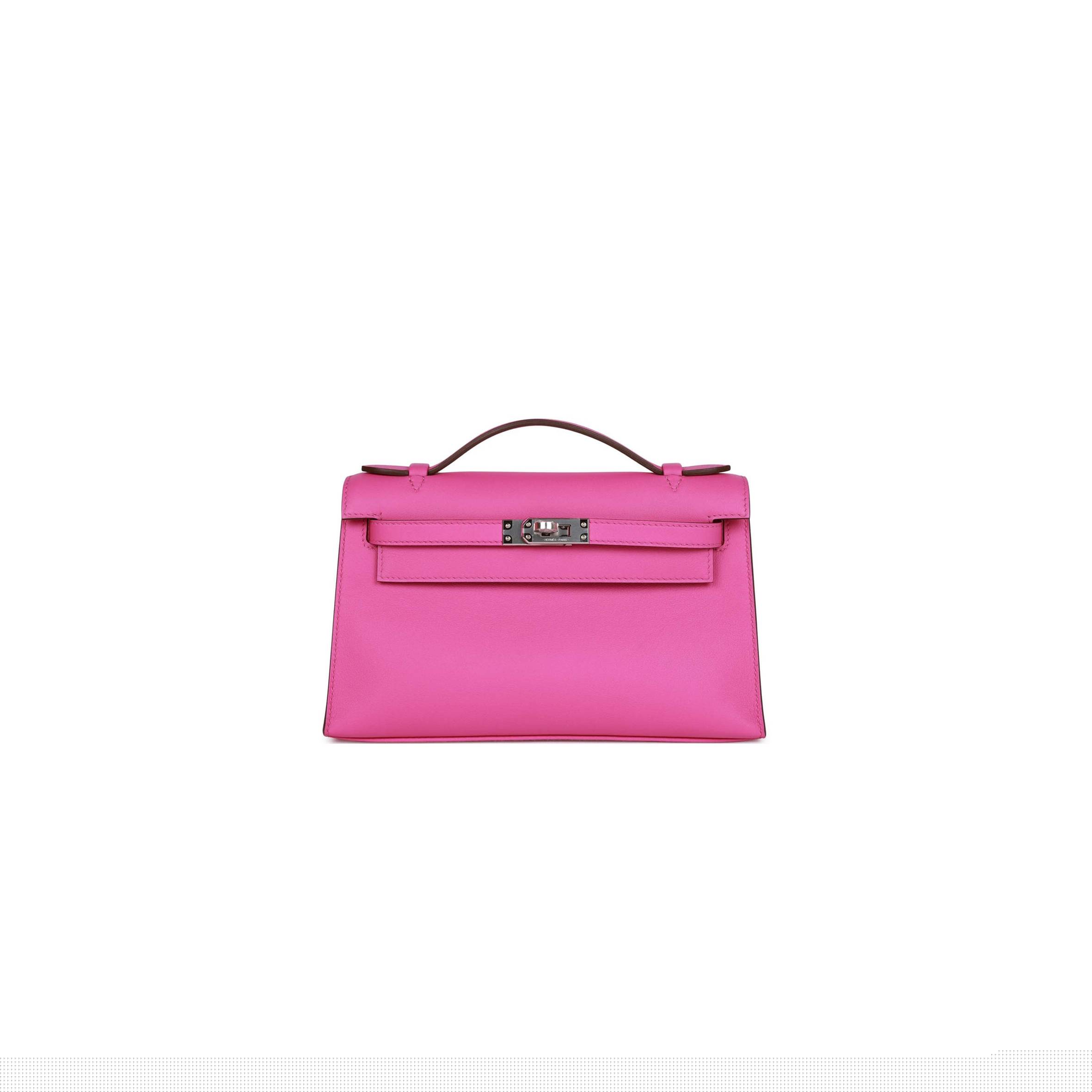 H**mes mini kelly pochette magnolia swift palladium hardware  (22*14*7cm)