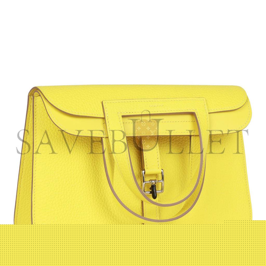 H**mes halzan 25 lime clemence palladium hardware (25cm)
