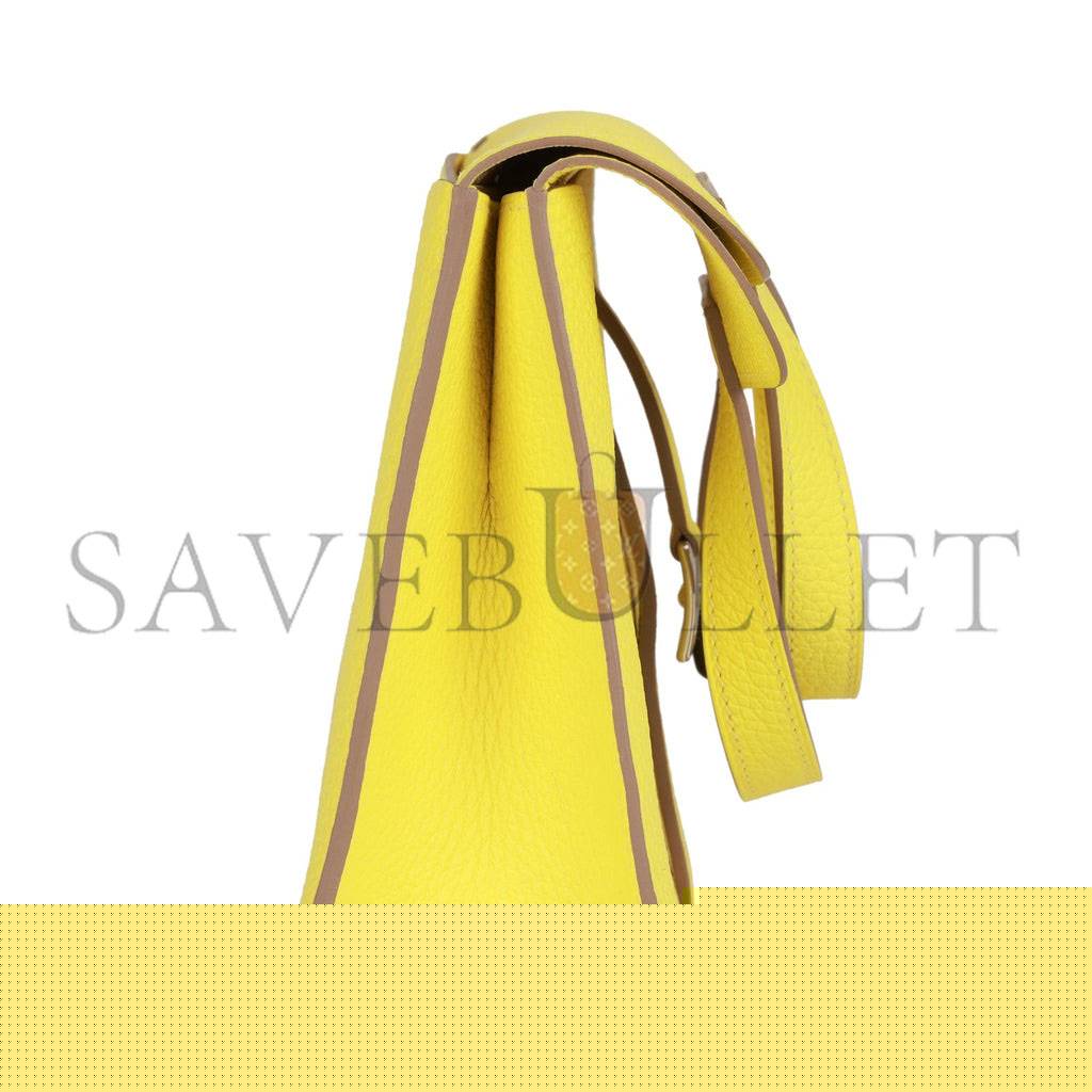 H**mes halzan 25 lime clemence palladium hardware (25cm)