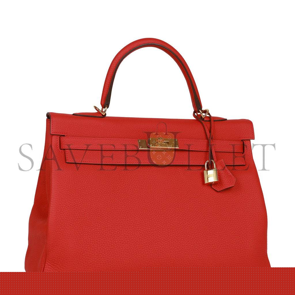 H**mes kelly retourne 35 geranium togo gold hardware(35*24*12cm)