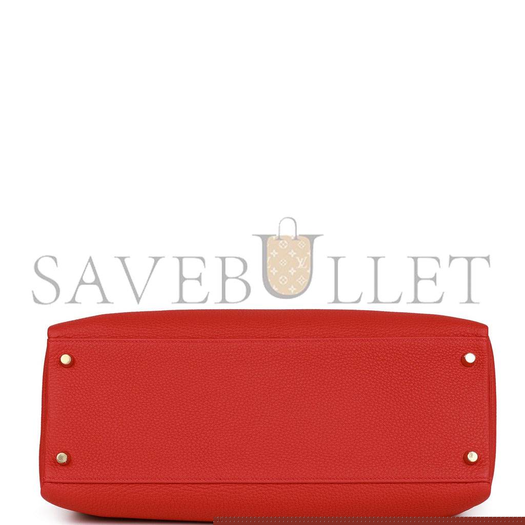 H**mes kelly retourne 35 geranium togo gold hardware(35*24*12cm)