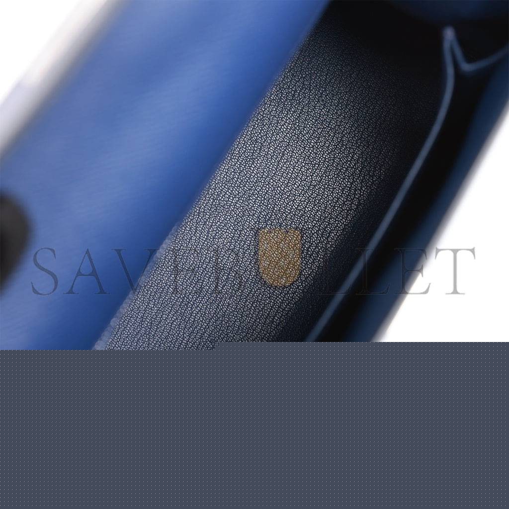 H**mes kelly sellier 25 bleu saphir epsom palladium hardware (25*17*7cm)