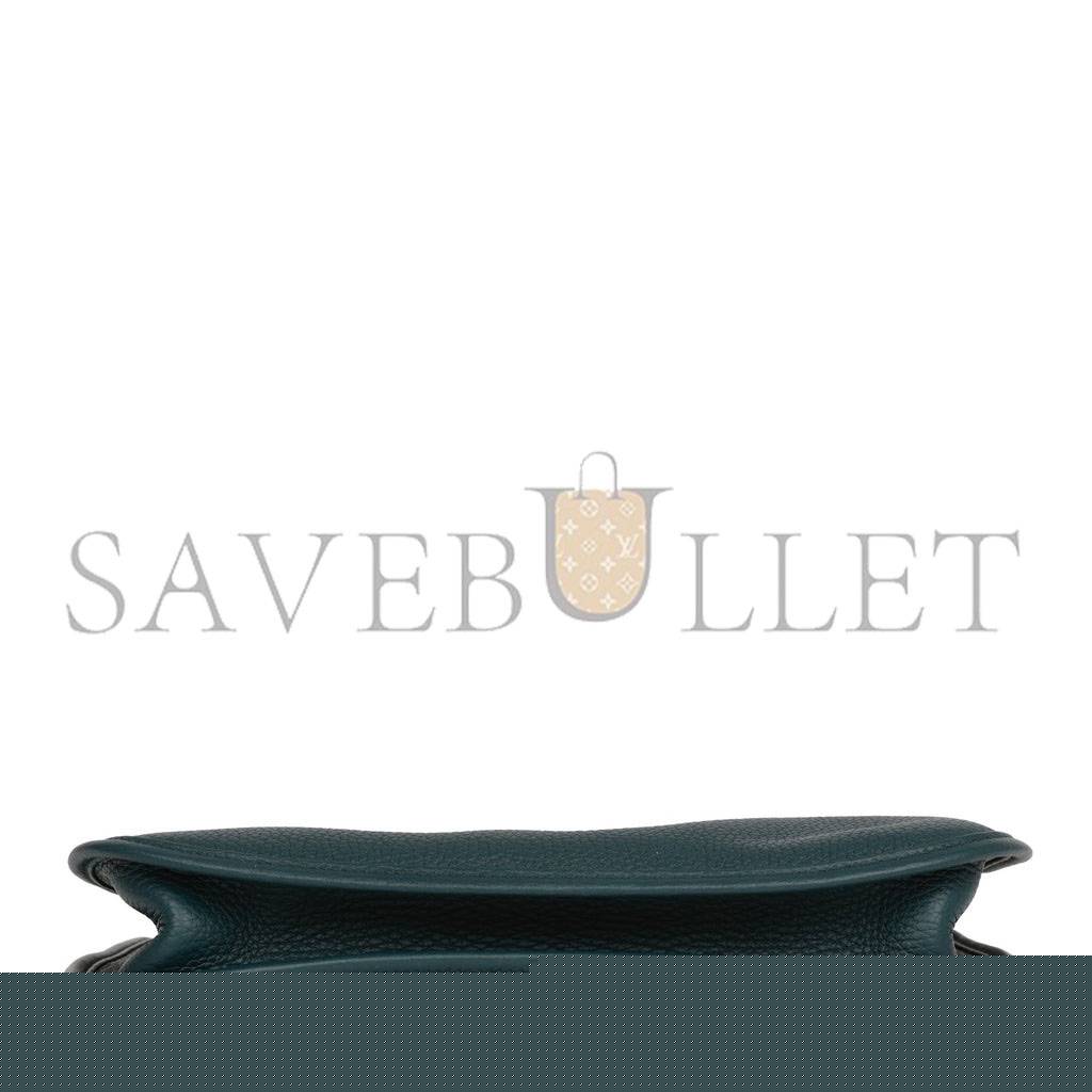 H**mes evelyne iii pm vert cypress clemence gold hardware  (29*30*7cm)