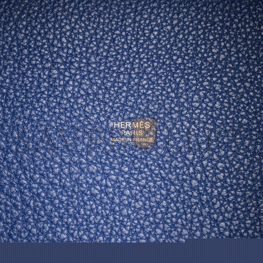 H**mes picotin lock 18 bleu saphir maurice gold hardware (18*13*18cm)