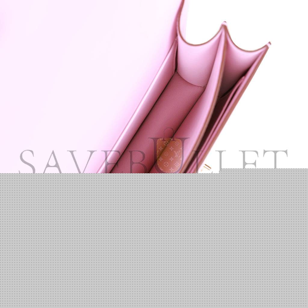 H**mes constance 18 mauve sylvestre epsom rose gold hardware (18cm)