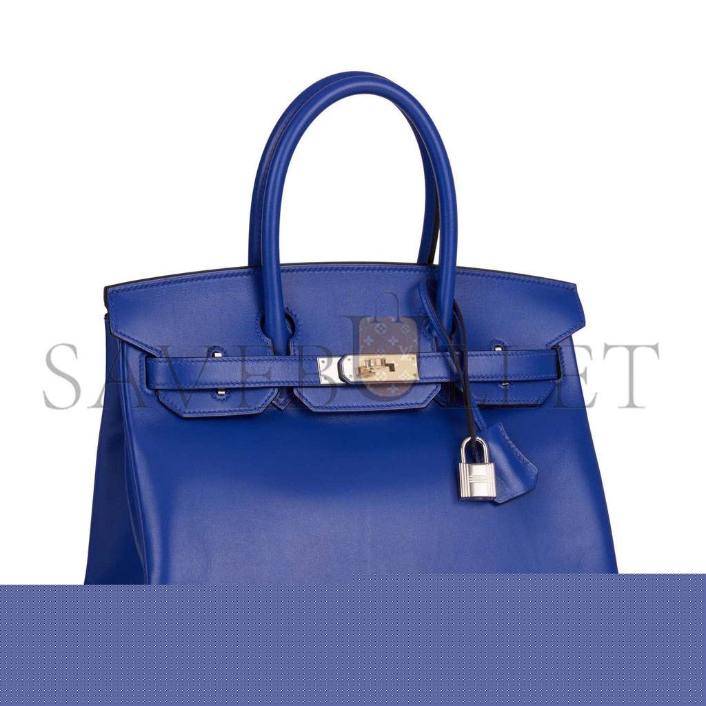 H**mes birkin 30 bleu electric tadelakt palladium hardware (30cm)