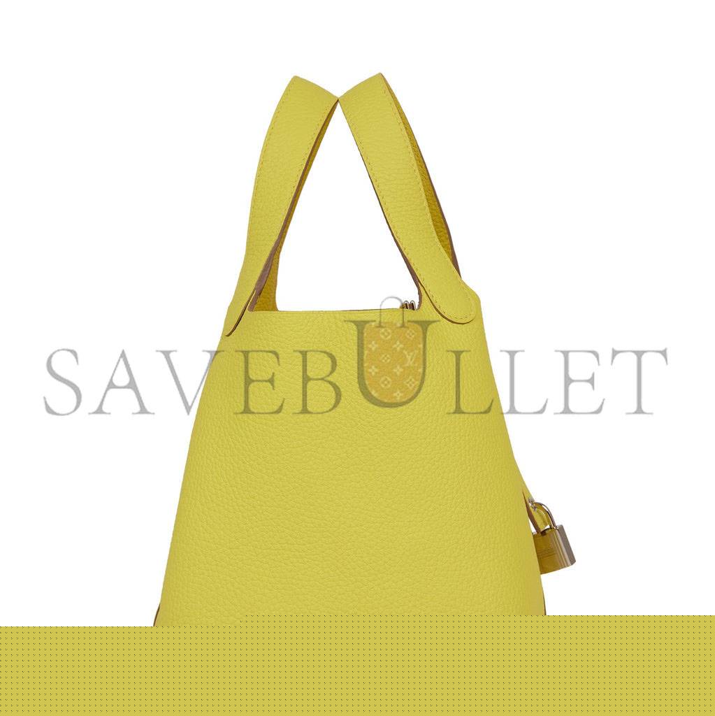 H**mes picotin lock 18 lime clemence palladium hardware (18*13*18cm)