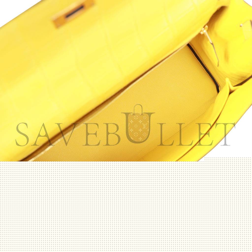 H**mes special order (hss) kelly retourne 32 mimosa matte alligator gold hardware (32.*23*10.5cm)